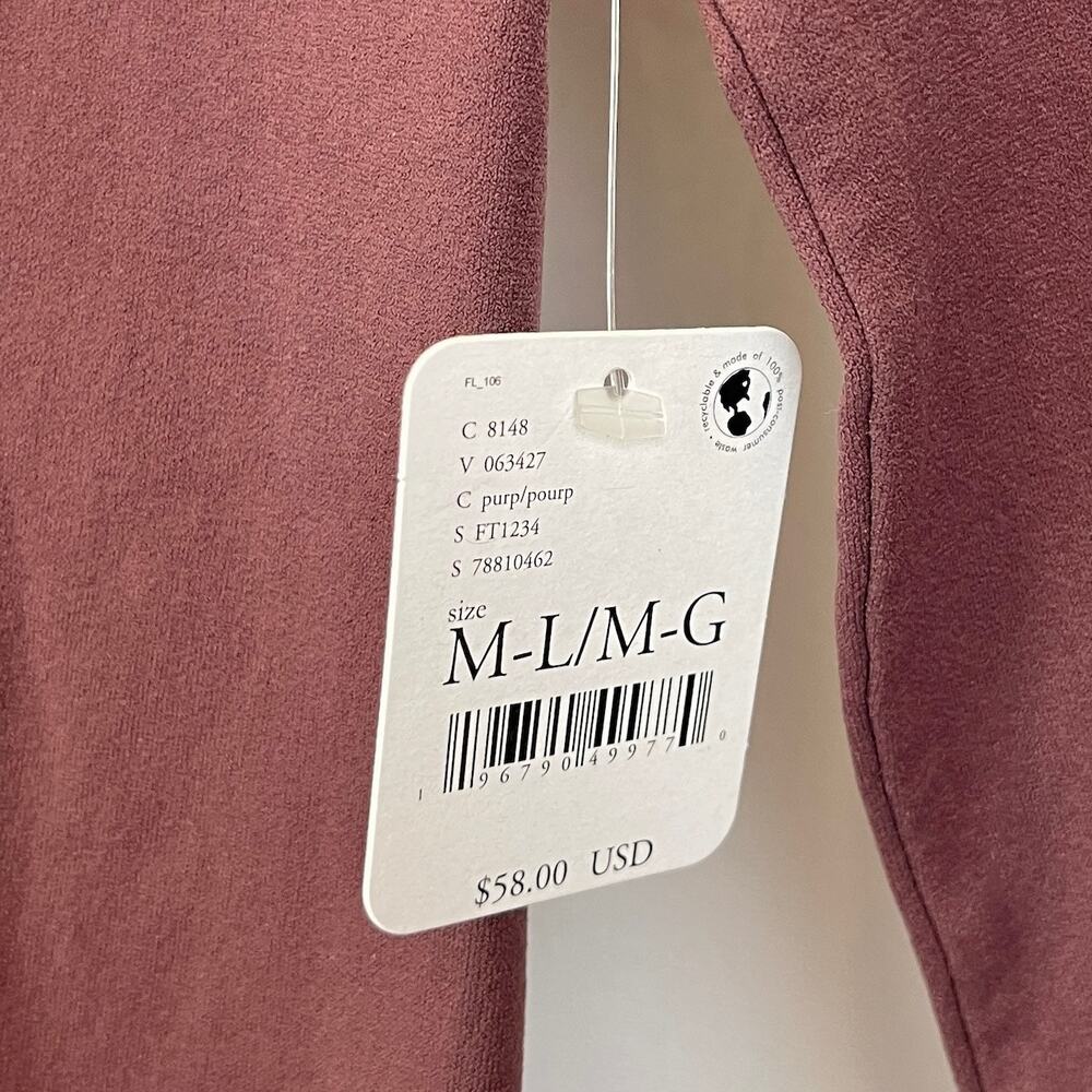 NWT FREE PEOPLE Intimately Makes Sense Top Keyhole Long Sleeve Purple Size M L - Picture 4 of 9